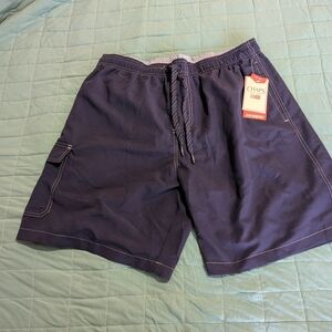 Chaps Navy Drawstring Swim/Board Shorts